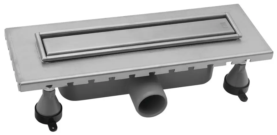 HTOH Duschablauf Linear 61 Cm Gebürstetes Nickel – 304 Edelstahl, Mit Haarfilter, Verstellbaren Füßen