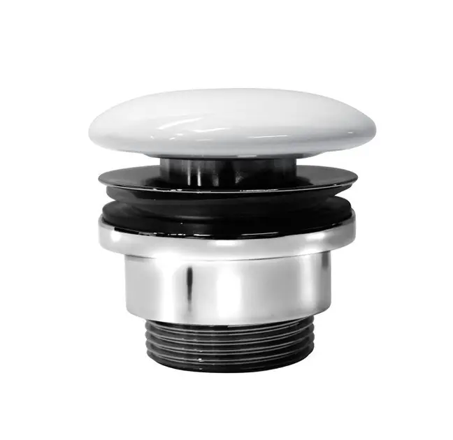 Sapho GSI Príslušenstvo - Neuzatvárateľná umývadlová výpusť, mosadz/keramická zátka, biela PVC11