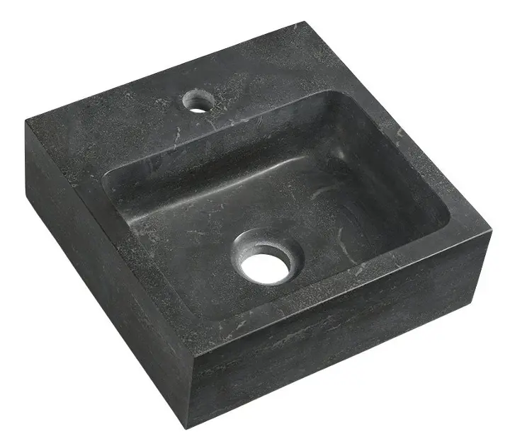 Sapho Blok - Умивалник 30x30 см, без преливник, отвор за смесител, антрацит 2401-29