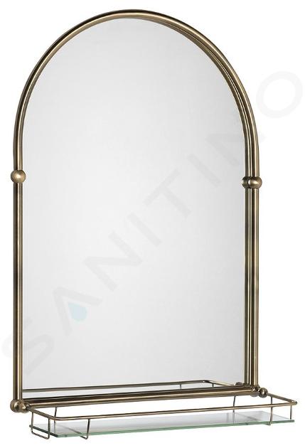 Sapho Miroirs - Miroir Tiga 48x67 cm, avec étagère, bronze HZ206