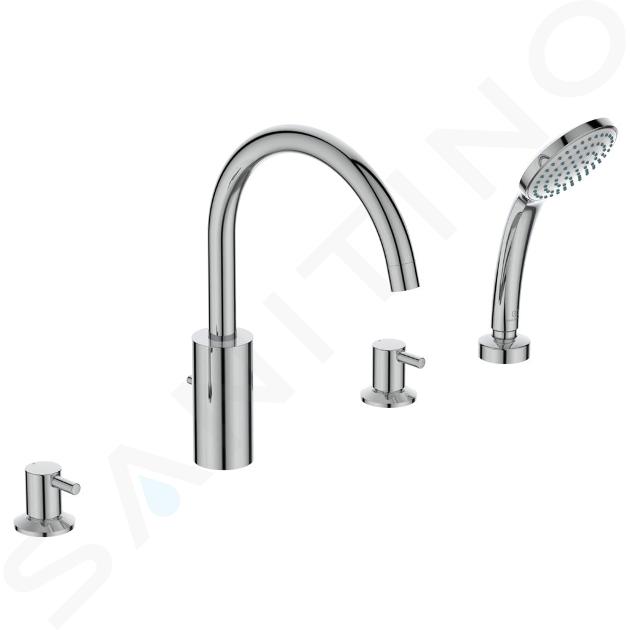 Ideal Standard CeraLine - Robinetterie pour montage sur bord de baignoire, installation 4 trous, chrome BC198AA