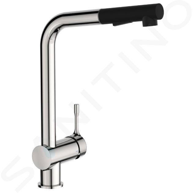 Ideal Standard Ceralook - Grifo de cocina con ducha extraíble, acero inoxidable BC178GN