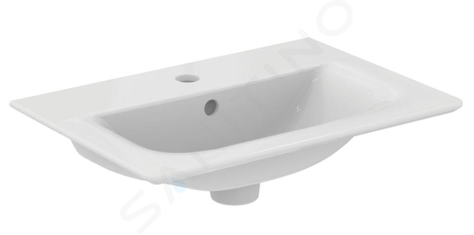 Ideal Standard Connect Air - Lavabo para mueble 540x380x155 mm, con rebosadero, 1 orificio para grifería, Ideal Plus, blanco E0296MA