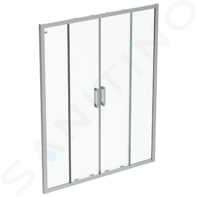 Ideal Standard Connect 2 - Porte de douche coulissante, 4 pièces, 1.500 mm, silver bright/verre clair K9281EO