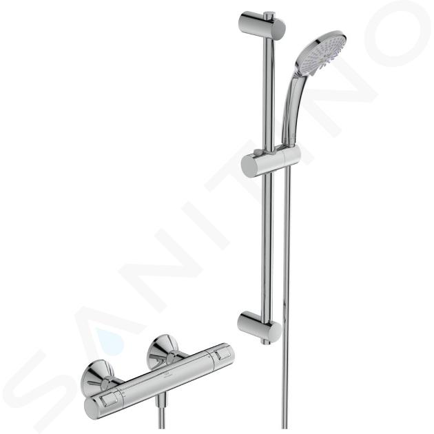 Ideal Standard CeraTherm - Conjunto de ducha T25 con termostato, 3 chorros, cromo A7203AA