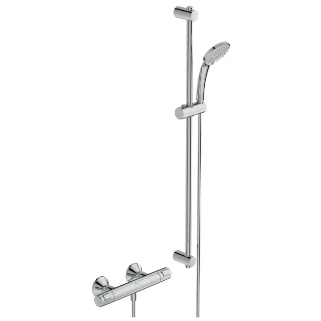 Ideal Standard CeraTherm - T25 Doucheset met thermostaatkraan, 3jet, chroom A7204AA