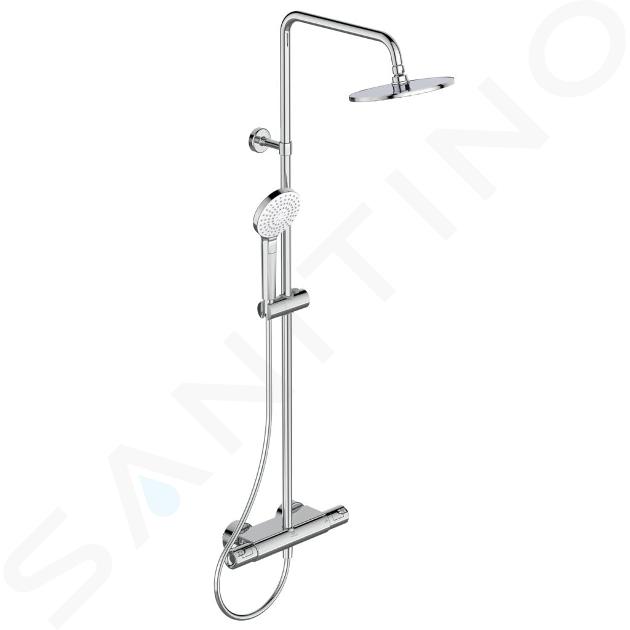 Ideal Standard CeraTherm - Colonne de douche T50 avec thermostat, 200 mm, 3 jets, chrome A7230AA