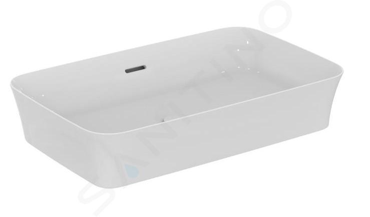 Ideal Standard Ipalyss - Lavabo sobre encimera, 550x380 mm, con rebosadero, Ideal Plus, blanco E2078MA