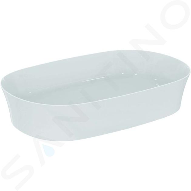 Ideal Standard Ipalyss - Lavabo sobre encimera, 600x380 mm, sin rebosadero, blanco E139601