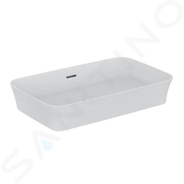 Ideal Standard Ipalyss - Lavabo sobre encimera, 65x40 cm, con rebosadero, Ideal Plus, blanco E1887MA