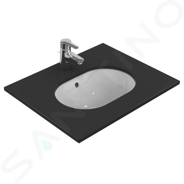 Ideal Standard Connect - Vasque sous plan, 550x380 mm, avec trop-plein, Ideal Plus, blanc E5048MA