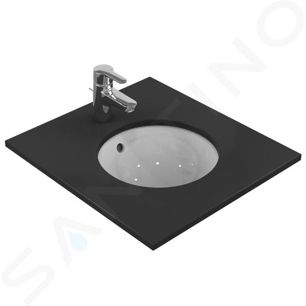 Ideal Standard Connect - Lavabo bajo encimera, diámetro 48 cm, con rebosadero, Ideal Plus, blanco E5054MA