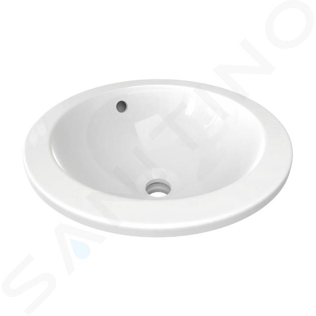 Ideal Standard Connect - Lavabo ad incasso, diametro 380 mm, con troppopieno, Ideal Plus, bianco E5051MA