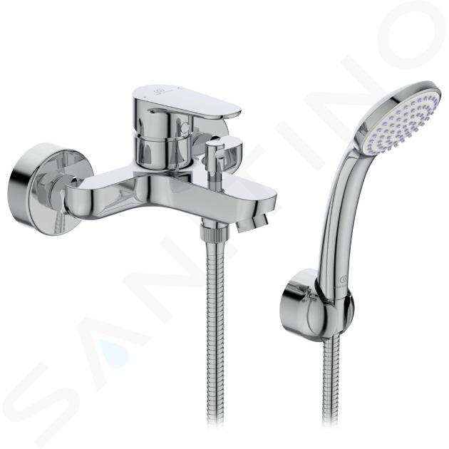 Ideal Standard Cerafine O - Miscelatore a parete per vasca da bagno con accessori, cromo BC706AA