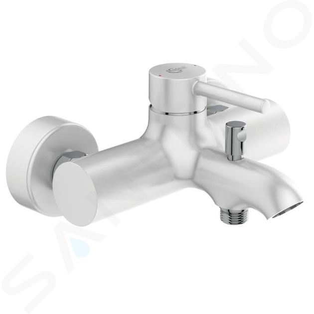 Ideal Standard CeraLine - Miscelatore a parete per vasca da bagno, bianco opaco BC199U5