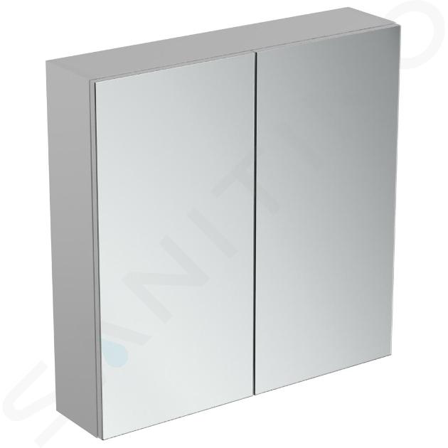 Ideal Standard Mirror&Light - Armadietto a specchio 70x70 cm, alluminio T3590AL