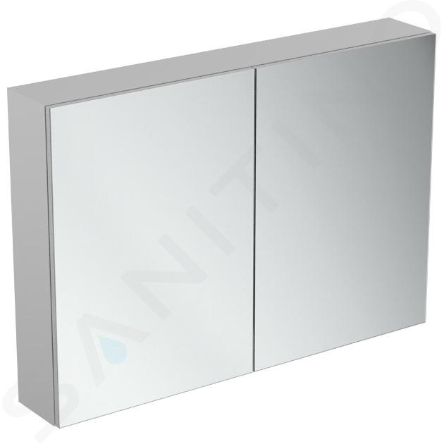 Ideal Standard Mirror&Light - Spiegelkast met LED verlichting en inlegplank, 1000x700 mm, aluminium T3498AL