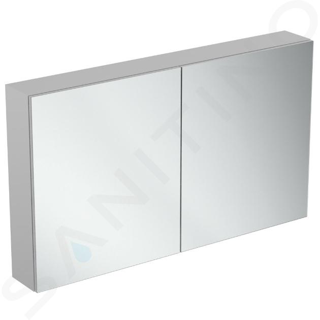 Ideal Standard Mirror&Light - Armadietto a specchio con illuminazione LED e cassetto, 120x70 cm, alluminio T3499AL