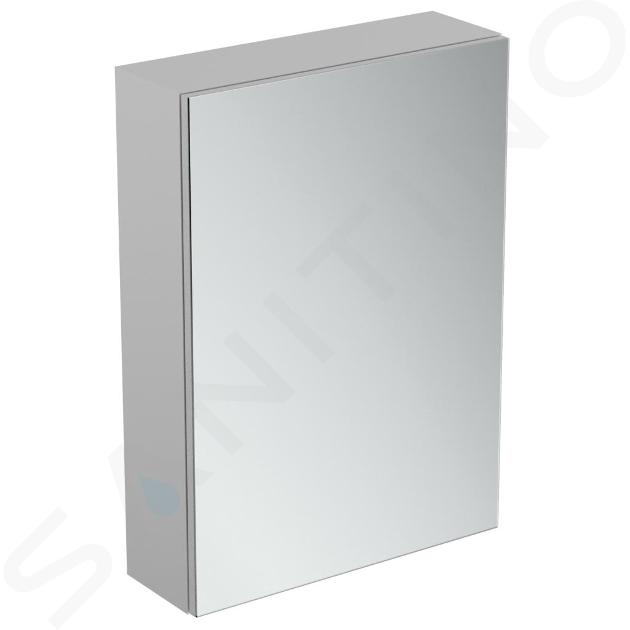 Ideal Standard Mirror&Light - LED Spiegelschrank mit Beleuchtung und Schublade, 500x700 mm, Aluminium T3428AL