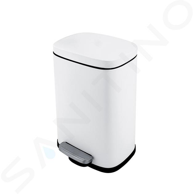 Nimco Cubos de basura - Cubo de basura 5 l, blanco mate KOS 8005-05