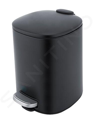 Nimco Cubos de basura - Cubo de basura 5 l, negro mate KOS 9005-90