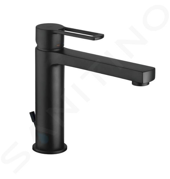 Paffoni Ringo - Grifo de lavabo con desagüe 1 1/4, negro mate RIN073NO