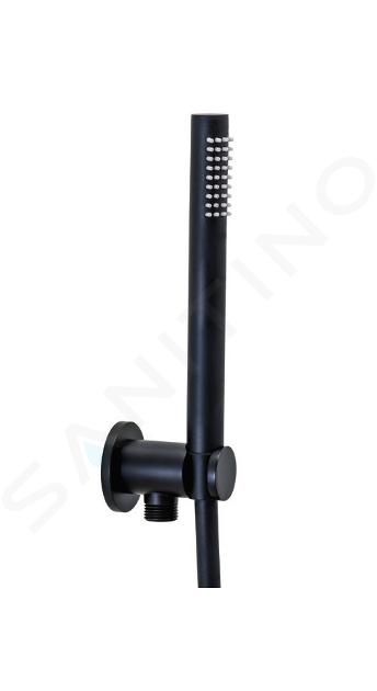 Conjunto accesorios de baño Basic a pared Stick negro mate de