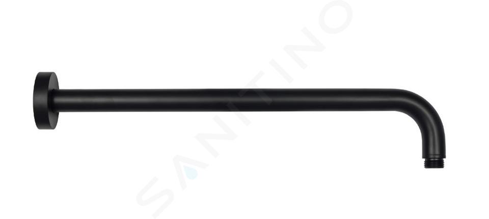 Paffoni Stick - Braccio doccia, lunghezza 400 mm, nero opaco ZSOF034NO