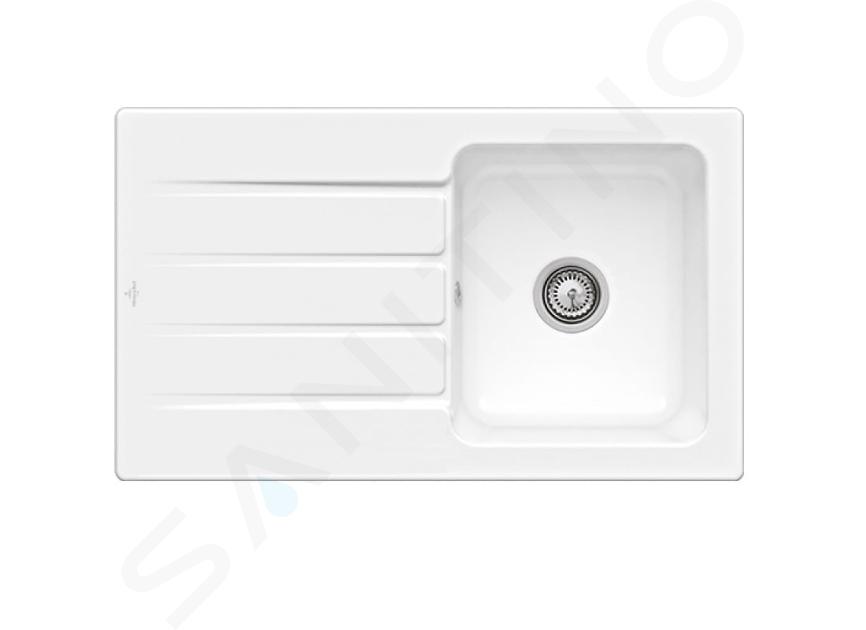 Villeroy & Boch Architectura - Keramische spoelbak 860x510 mm incl. afvoergarnituur, CeramicPlus, alpine wit 335001R1