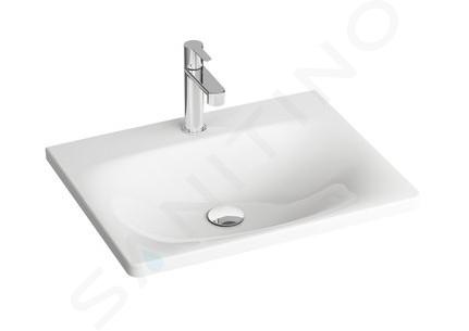 Ravak Balance - Lavabo 500x465 mm, 1 foro per miscelatore, bianco XJX01250000