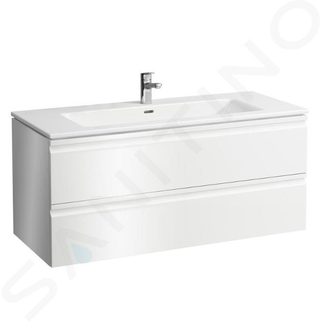 Laufen Pro S - Meuble avec lavabo, 1200x545x500 cm, 2 tiroirs, blanc brillant H8619674751041