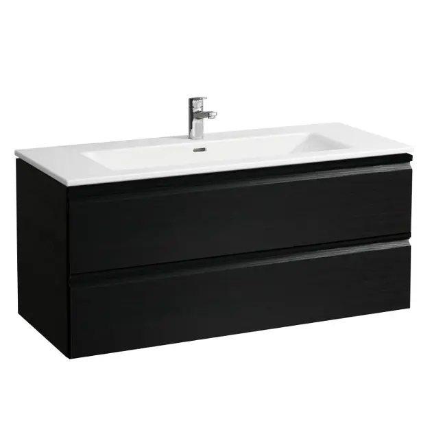 Laufen Pro S - Waschtisch mit Unterschrank, 120x55x50 cm, 2 Auszüge, wenge H8619674231041