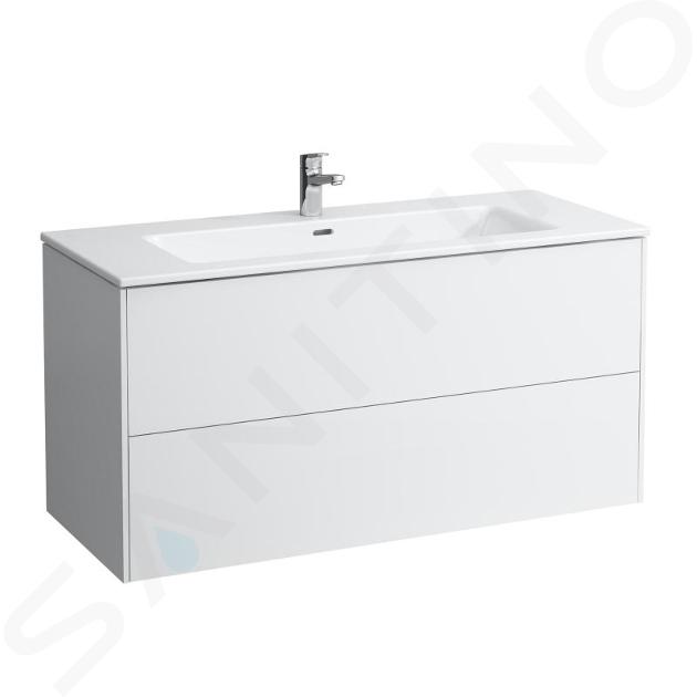 Laufen Pro S - Waschtisch mit Unterschrank, 120x61x50 cm, 2 Auszüge, weiß glänzend H8649632611041