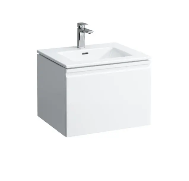 Laufen Pro S - Waschtisch mit Unterschrank, 60x50x46 cm, 1 Auszug, weiß glänzend H8609624751041