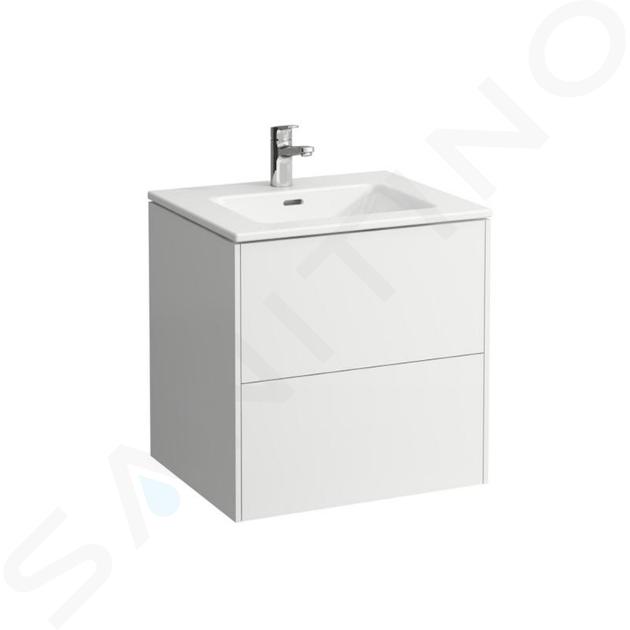 Laufen Pro S - Mueble con lavabo, 600x610x500 cm, 2 cajones, blanco brillante H8649602611041