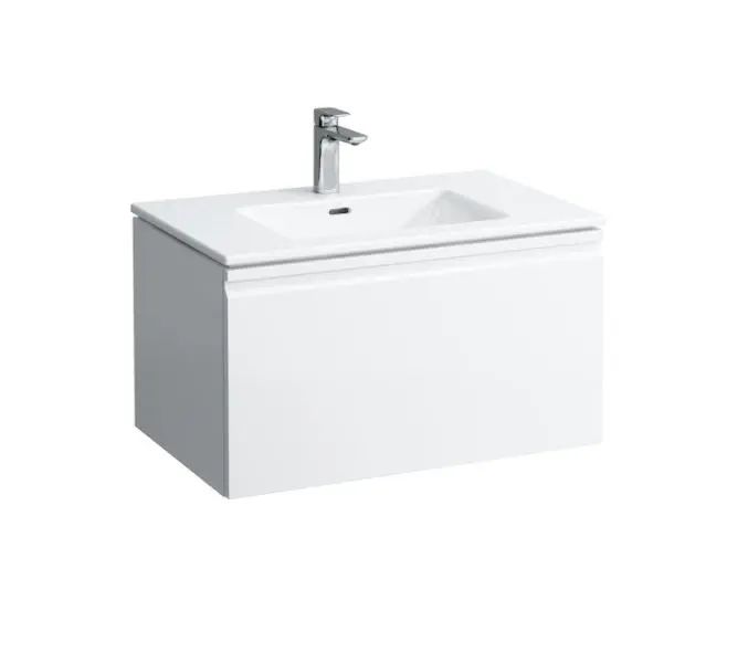 Laufen Pro S - Waschtisch mit Unterschrank, 80x50x46 cm, 1 Auszug, weiß glänzend H8609644751041