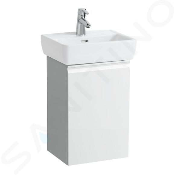 Laufen Pro - Mueble de lavabo con puerta, 380x310x580 mm, bisagras a la izquierda, blanco brillante H4830110954751