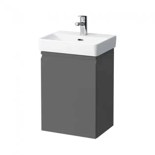 Laufen Pro S - Waschtischunterschrank mit Tür, 42x32x58 cm, Anschlag rechts, Graphit matt H4833020964801