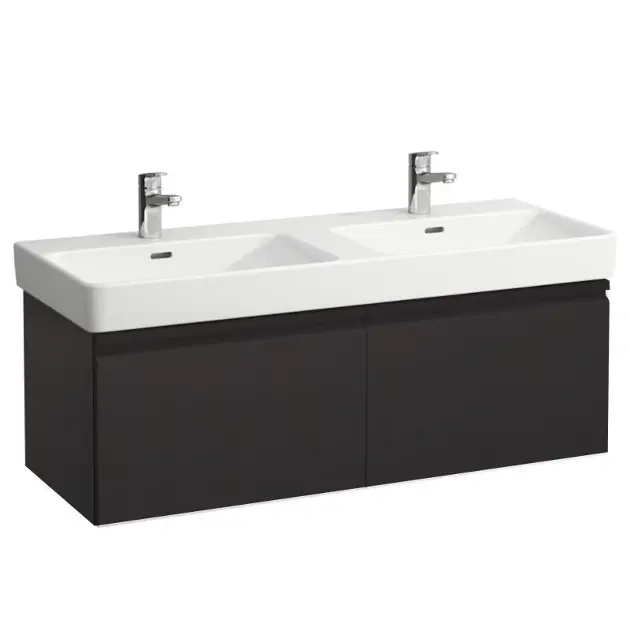 Levně Laufen Pro S - Umyvadlová skříňka, 126x45x39 cm, 2 zásuvky, grafit mat H4835710964801
