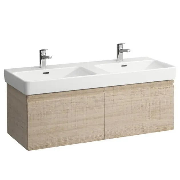 Levně Laufen Pro S - Umyvadlová skříňka, 126x45x39 cm, 2 zásuvky, světlý dub H4835720964791