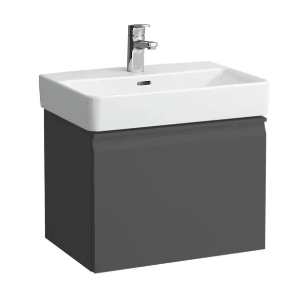 Laufen Pro S - Meuble pour lavabo 51x37x39 cm, 1 tiroirs, graphite mat H4830210954801