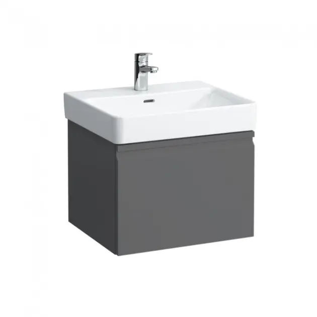 Levně Laufen Pro S - Umyvadlová skříňka, 52x45x39 cm, 1 zásuvka, grafit mat H4833510964801
