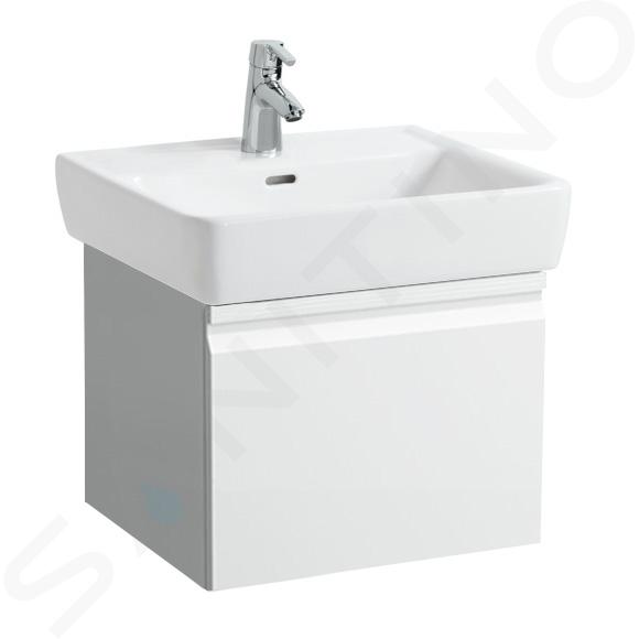 Laufen Pro - Meuble pour lavabo, 52x45x39 cm, 1 tiroir, blanc brillant H4830340954751