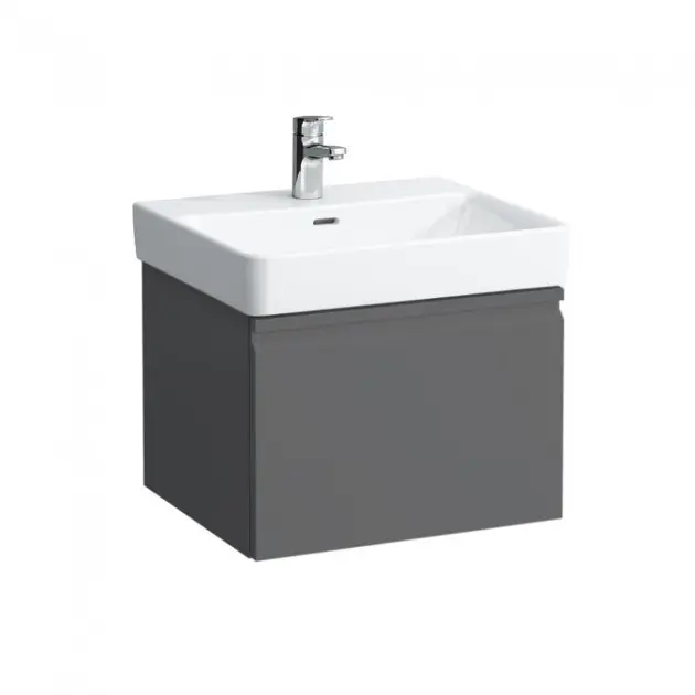 Levně Laufen Pro S - Umyvadlová skříňka, 55x37x39 cm, 1 zásuvka, grafit mat H4830320954801