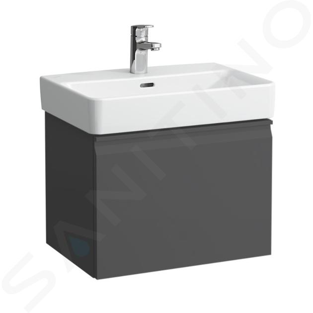 Laufen Pro S - Umyvadlová skříňka, 570x450x390 mm, 1 zásuvka, grafit mat H4833710964801