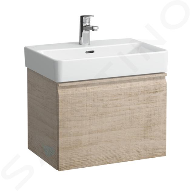 Laufen Pro S - Meuble pour lavabo, 570x450x390 mm, 1 tiroirs, chêne brillant H4833720964791