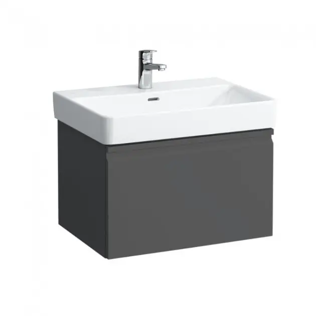 Laufen Pro S - Szafka podumywalkowa 67x45x39 cm, 1 szuflada, mat grafit H4834510964801