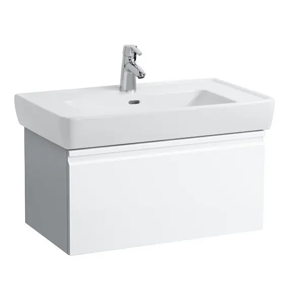 Laufen Pro - Meuble pour lavabo, 77x45x39 cm, 1 tiroir, blanc brillant H4830620954751