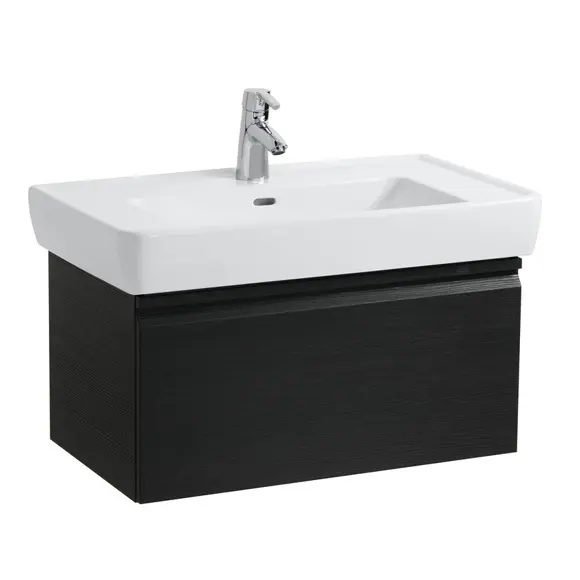 Laufen Pro - Mobile lavabo, 77x45x39 cm, 1 cassetto, wengé H4830610954231