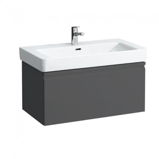 Laufen Pro S - Mueble de lavabo 810x450x390 mm, 1 cajón, grafito mate H4835010964801